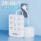 🎁 Hot Sale – 50% OFF! ⚡ 20-in-1 Power Strip with Overload Protection – 14 AC + 4 USB + 2 Type-C Ports, Wall-Mountable & Space-Saving! 🔌💻